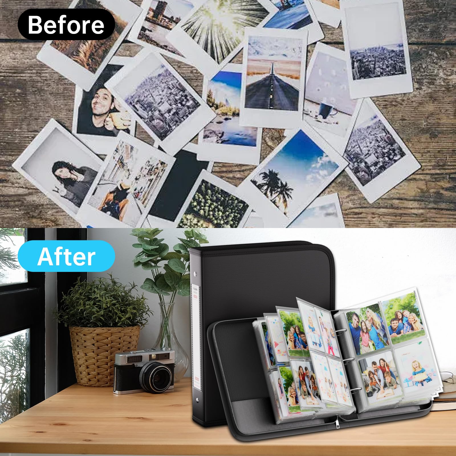 DocSafe waterproof and dustproof material helps protect photos during travel.