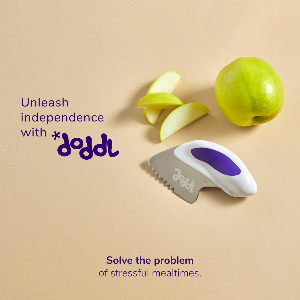 Doddl-indigo-mealtime-shot shows vibrant color to encourage participation and fun at meals.
