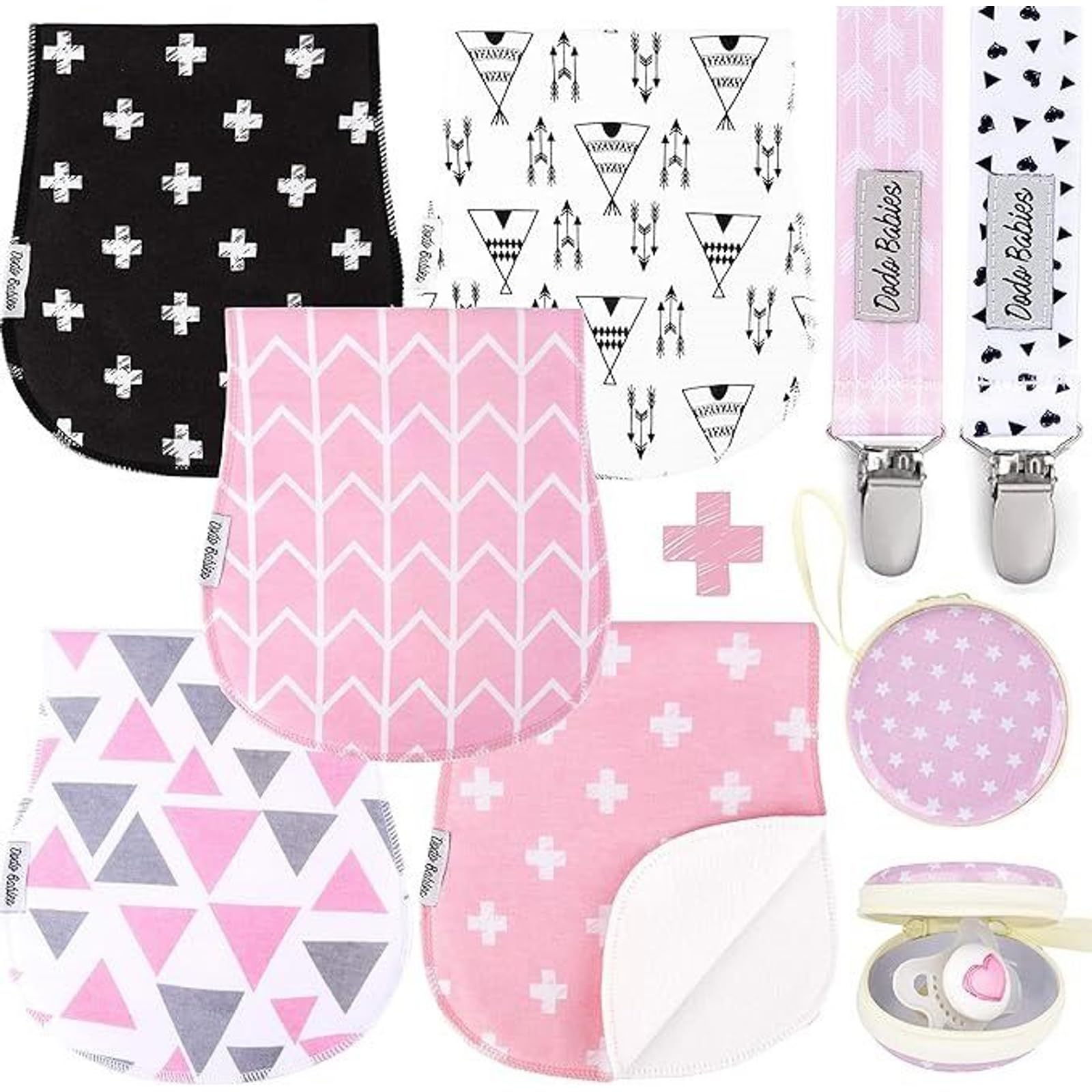 Dodo Babies burp cloths machine washable for easy cleanup and long-lasting durability.