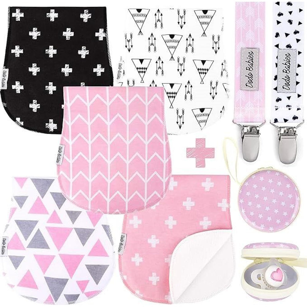 Dodo Babies burp cloths machine washable for easy cleanup and long-lasting durability.