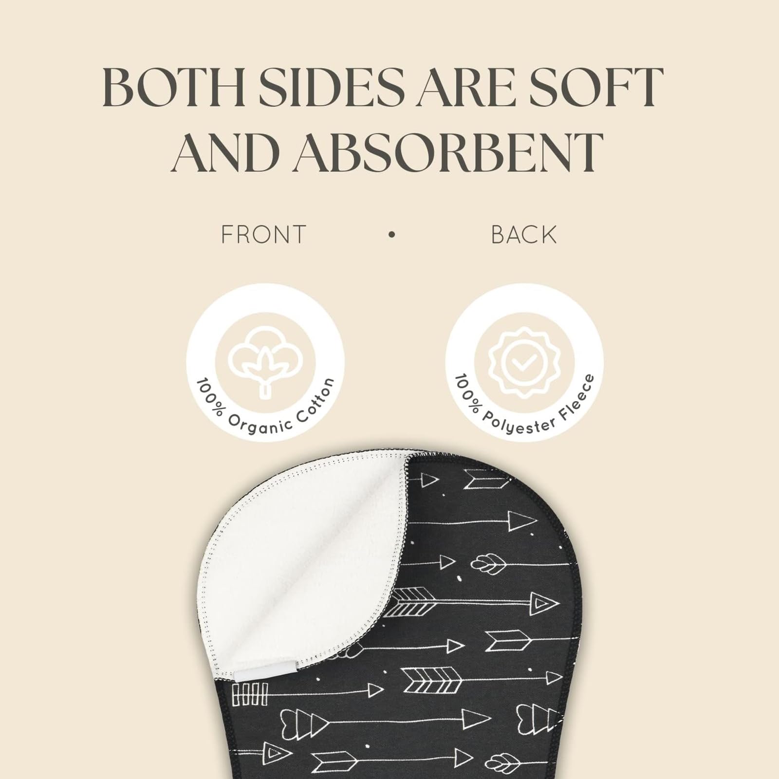 Dodo Babies cotton and fleece blend provides absorbent, plush comfort.