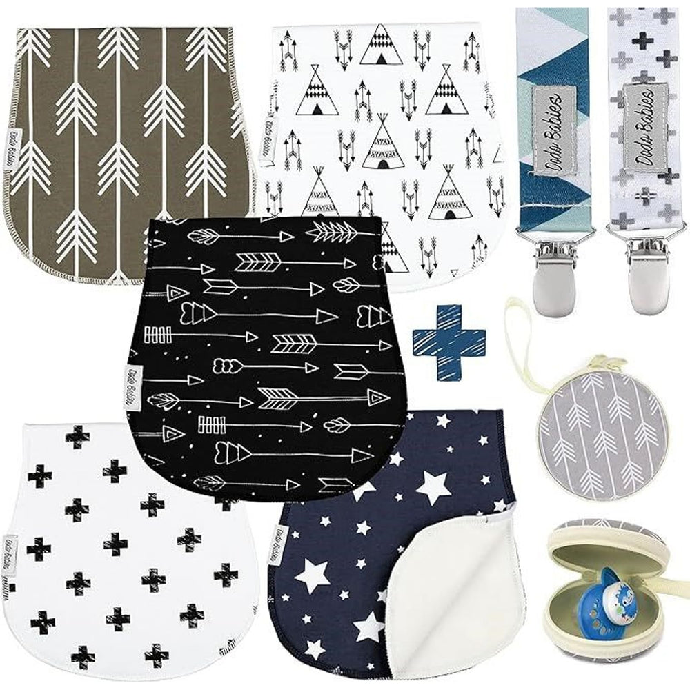 Dodo Babies travel-ready burp cloth set suitable for on-the-go parents.
