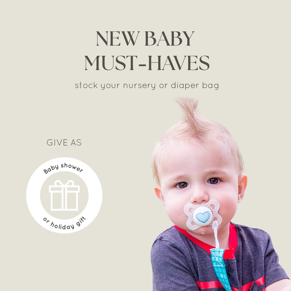 Dodo Babies gift-ready pacifier clip set suitable for baby showers