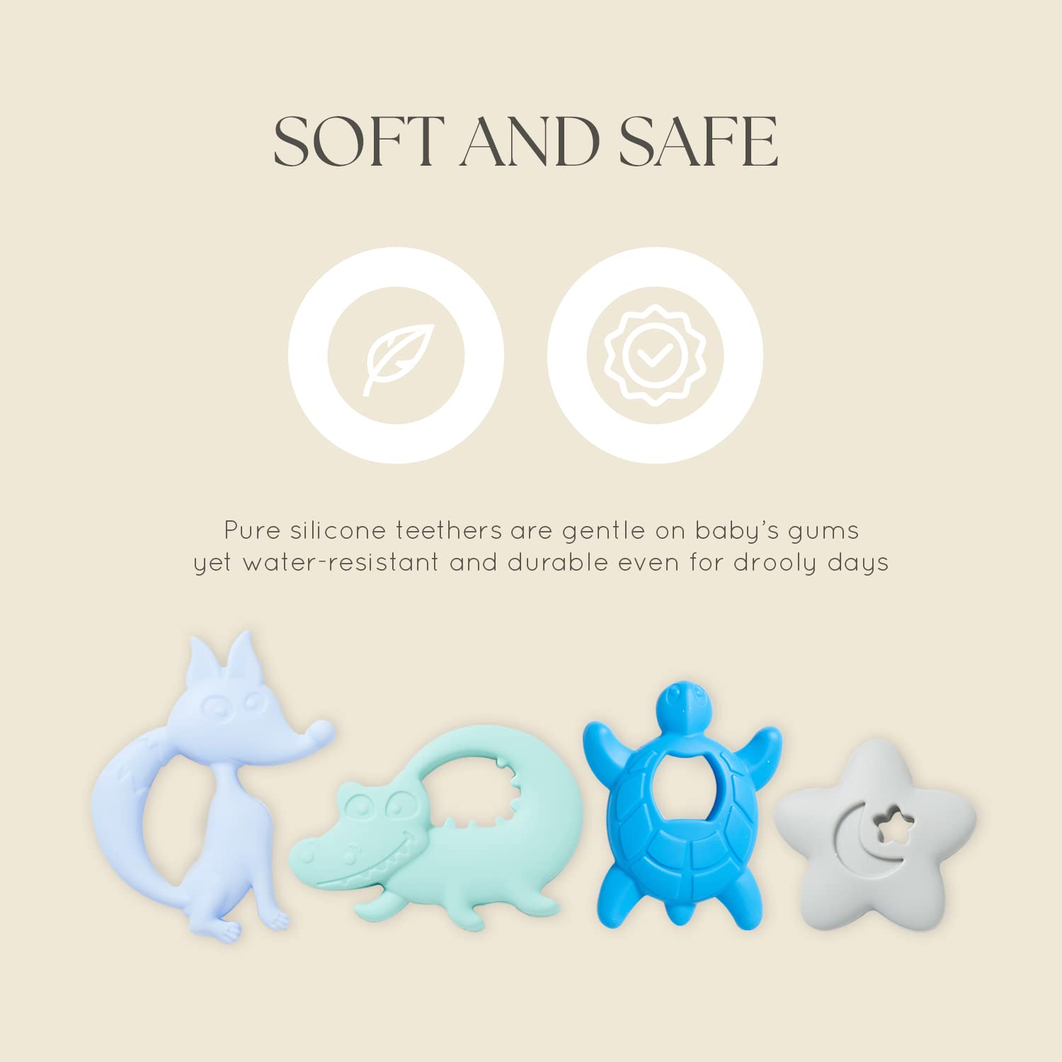 Dodo Babies universal clip keeps teethers within reach.