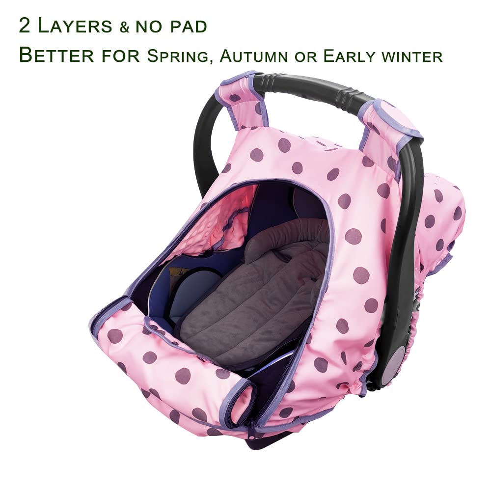 Dodo Nici close-up of soft outer fabric and dotted inner minky