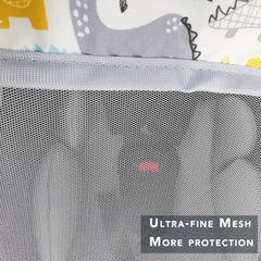 Dodo Nici elastic-edge net on seat demonstrates quick on-off fit
