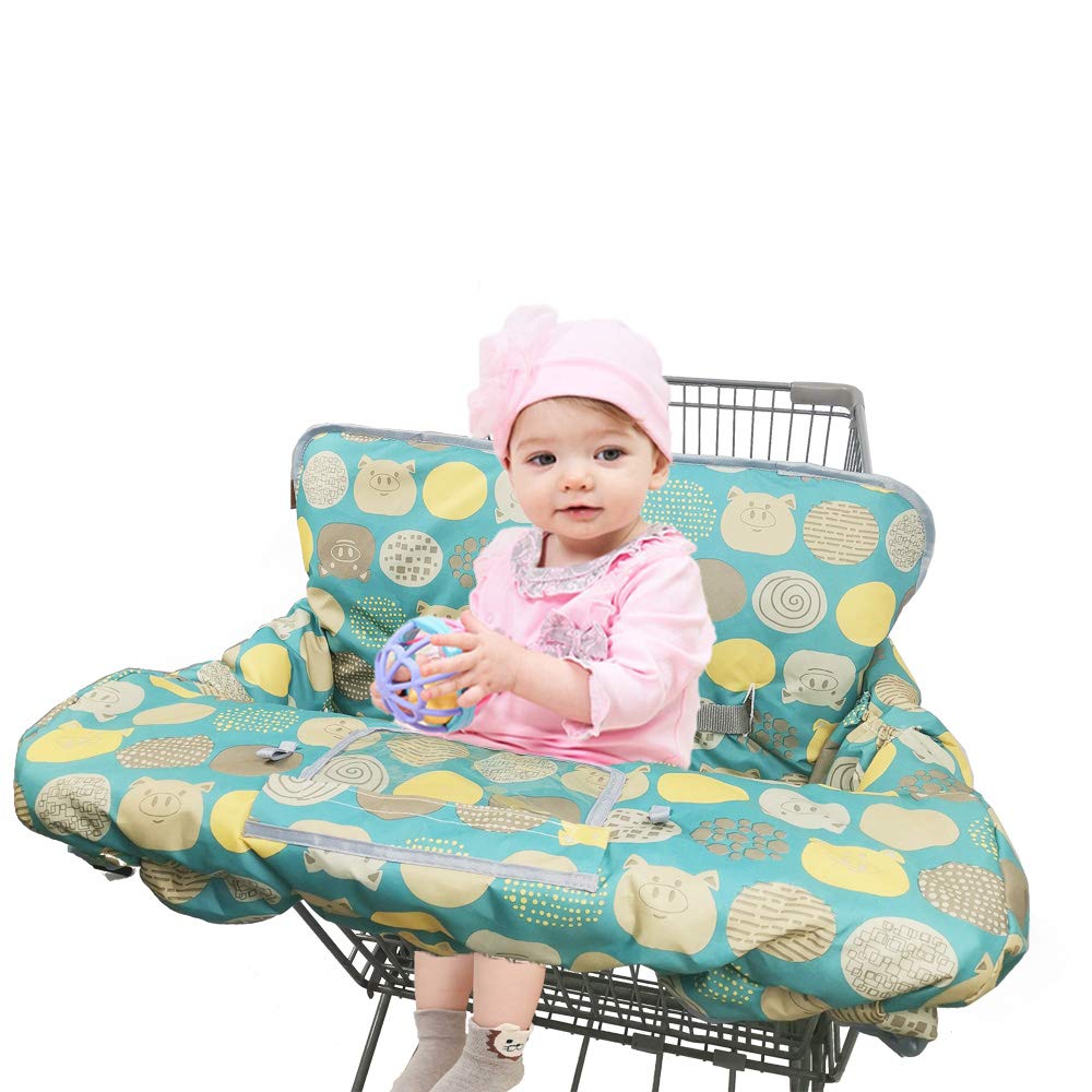DODO NICI polka cute shopping cart cover front view keeps baby cozy during errands