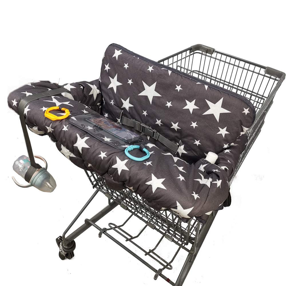 DODO NICI star print cart cover with phone pocket for baby's shopping entertainment.