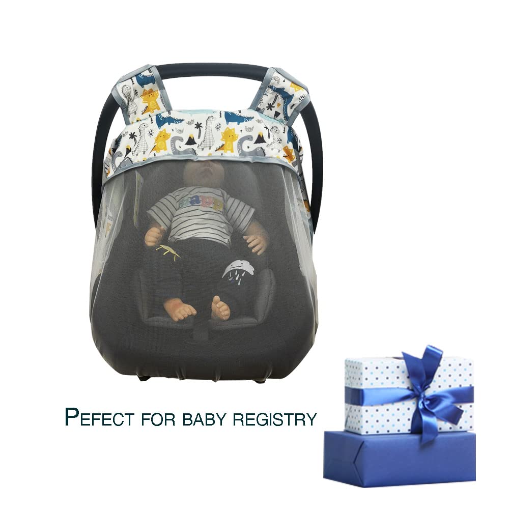 Dodo Nici stroller bassinet compatible net with dinosaur print design