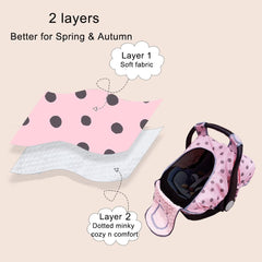 Dodo Nici two-layer outer fabric and dotted inner minky for comfort