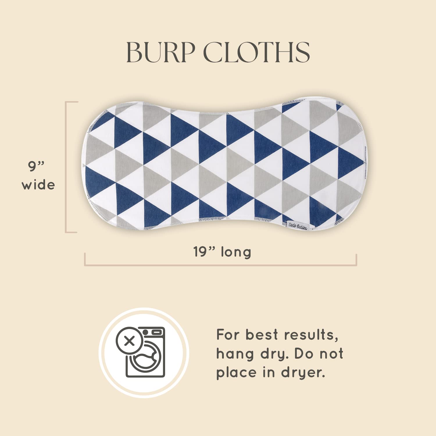 Dodo Babies on-the-go burp cloths for feeding and travel use.