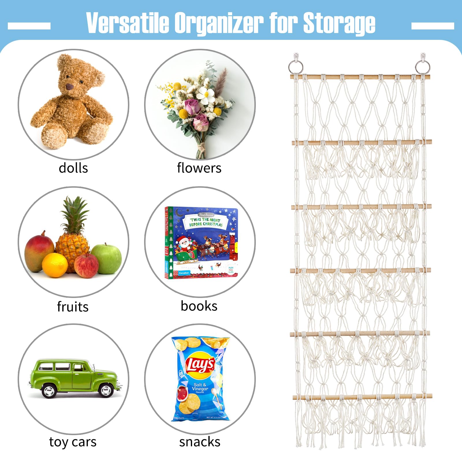 DOEGUAIY hanging toy organizer example in a playroom saves floor space