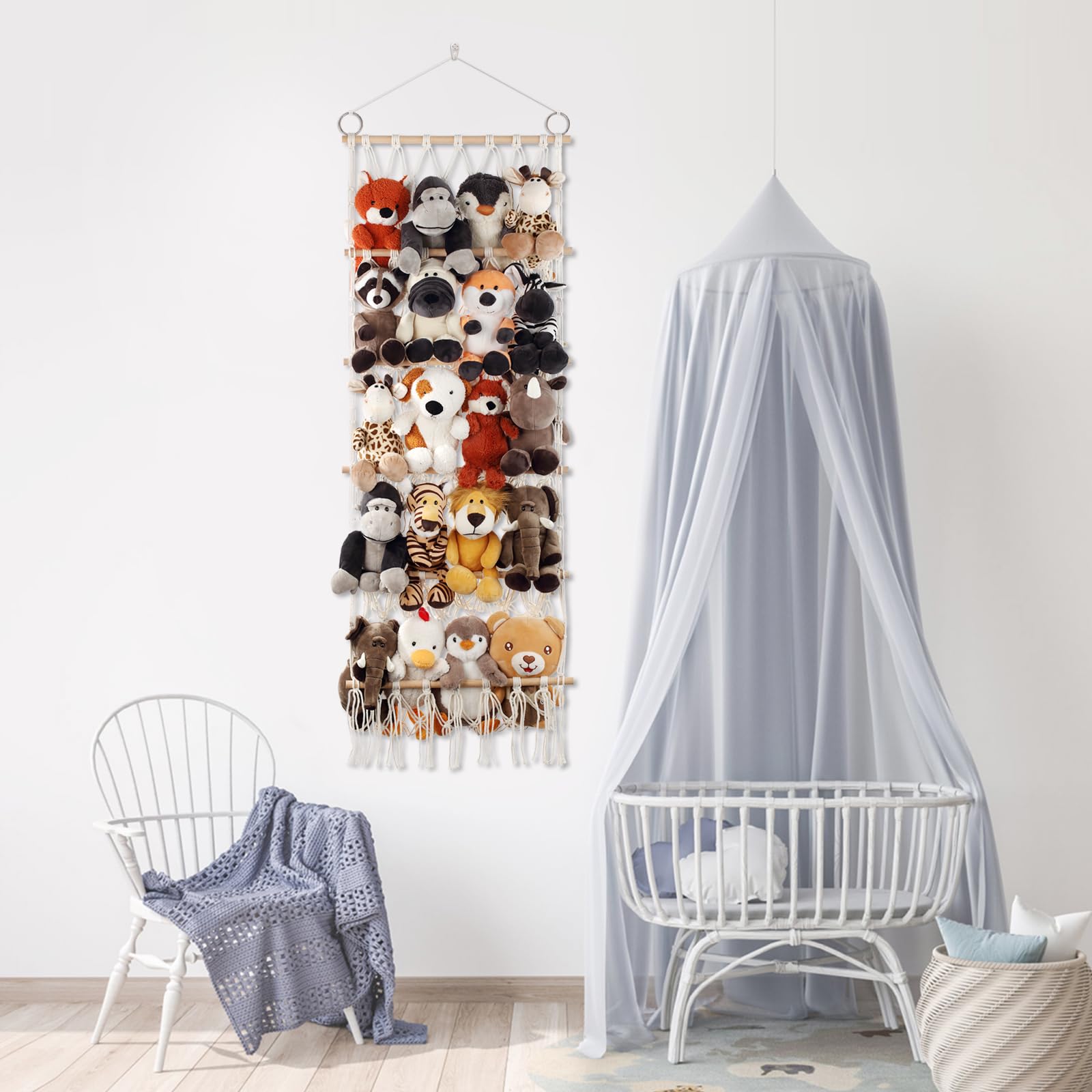 DOEGUAIY wall-hanging storage for books and magazines keeps toys organized