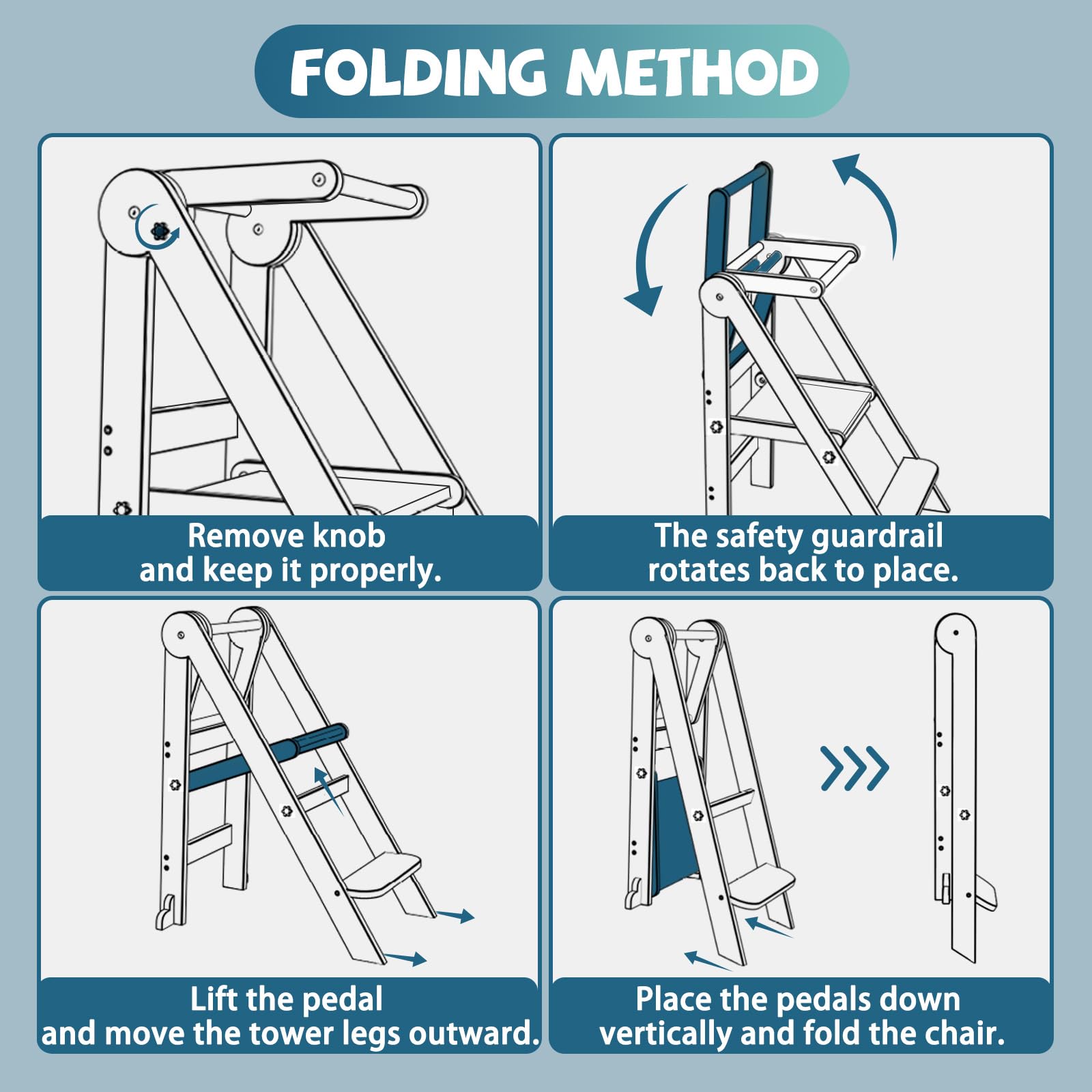 Doerpuz foldable-tower-storage-design keeping countertops tidy