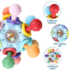 Dofaxgo baby teether made of food-grade silicone provides safe gum soothing during teething.