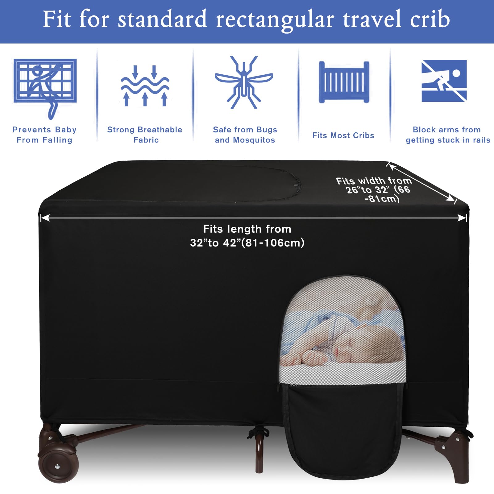 Dofilachy blackout cover travel compact folded for trips