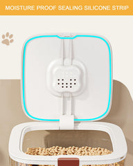 Dog Food Storage Large 20lb bin with clear body helps portion management and refills