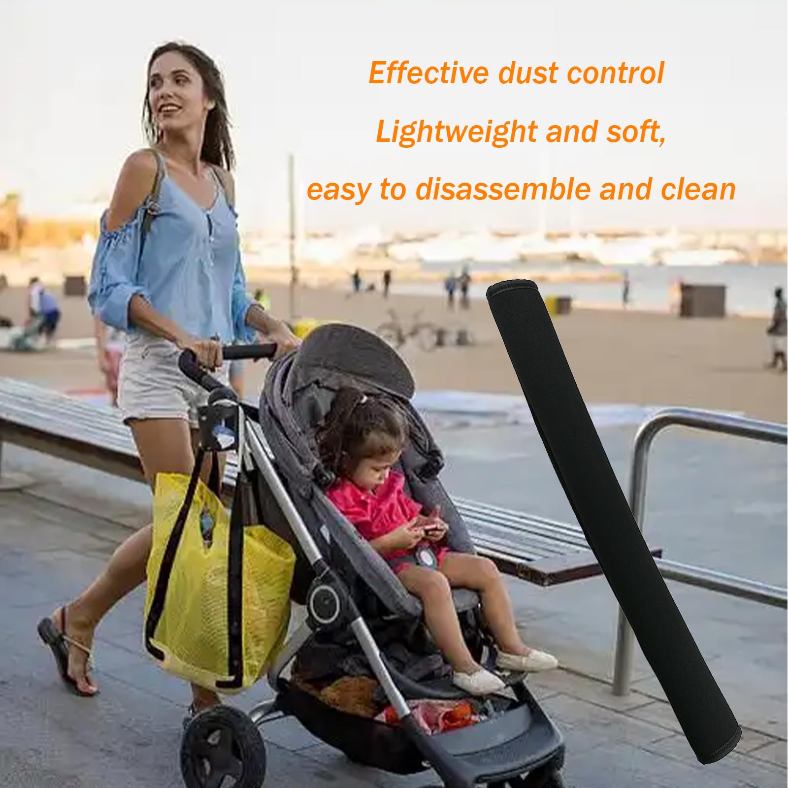 Dogxiong cover at beach or park scene emphasizes dust and sun protection for kids.