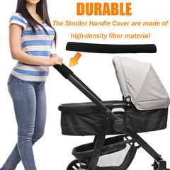 Dogxiong stroller handle cover closeup shows soft material and easy cleaning.
