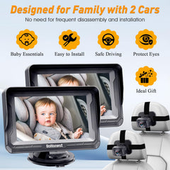 DoHonest 2-Pack 360-view shows adjustable angles for optimal backseat visibility.