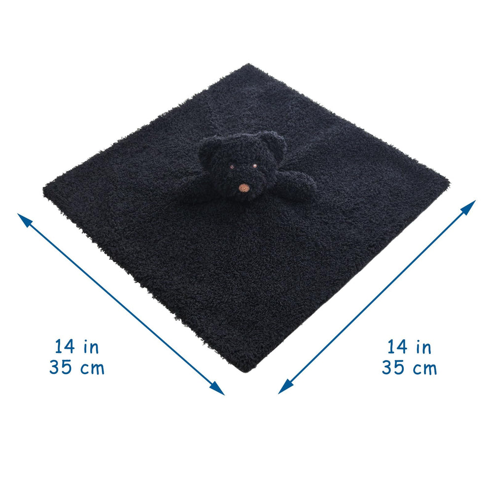 Doindute teddy bear security blanket 14-inch size ideal for grabbing and soothing during cuddles.
