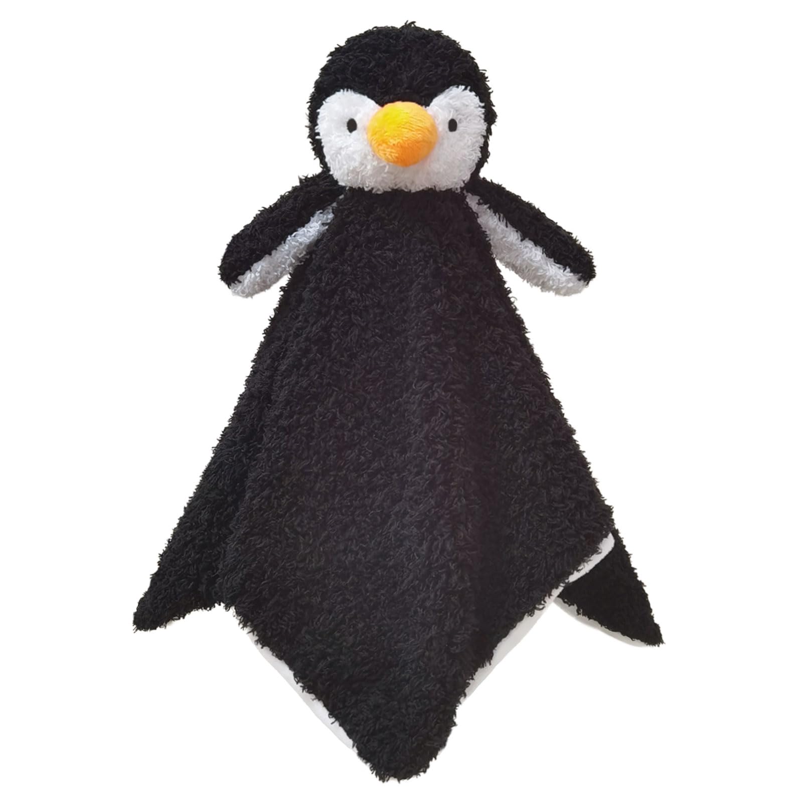 Doindute baby black penguin lovie blanket in 14-inch size for cozy snuggles