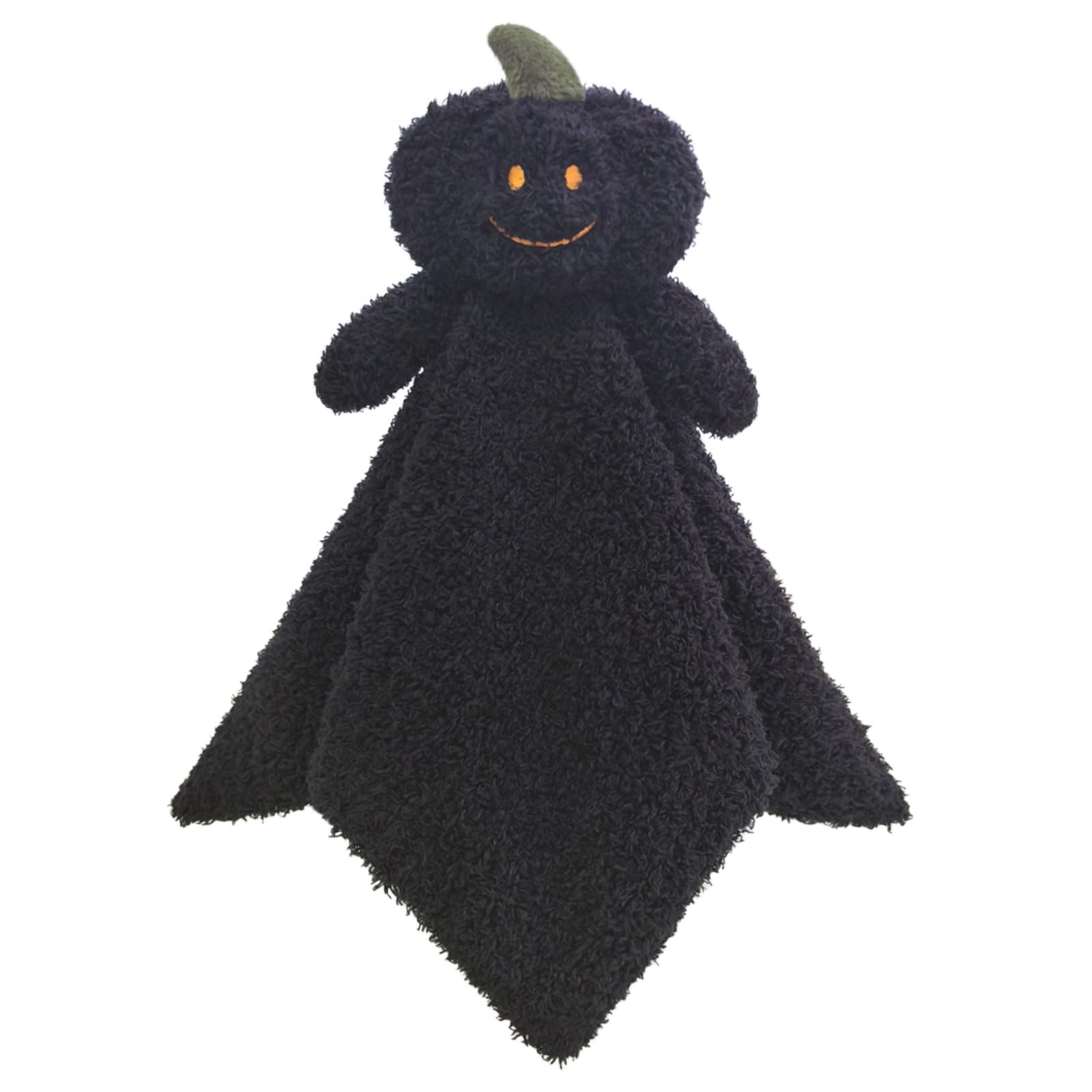 Doindute baby-black-pumpkin-lovie-blanket provides soothing 14-inch security for naptime.