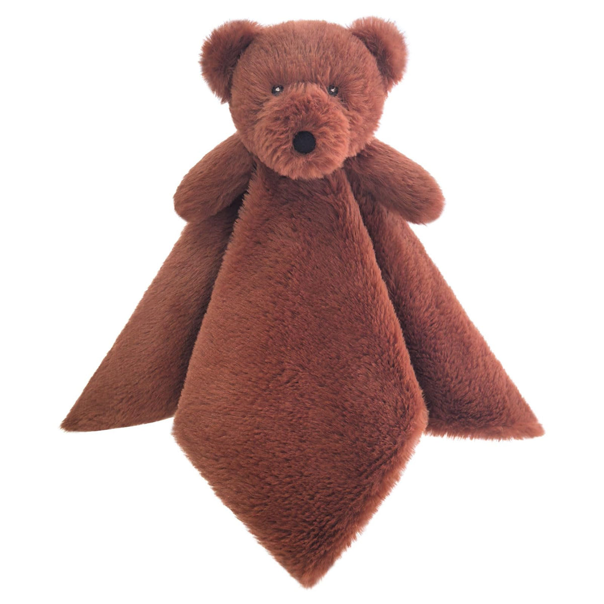 Doindute bear-lovey-blanket offers a cuddly 14-inch companion for soothing naps.