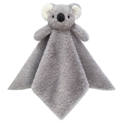 Doindute baby gray koala soft blanket closeup highlighting plush texture for soothing bedtime comfort.