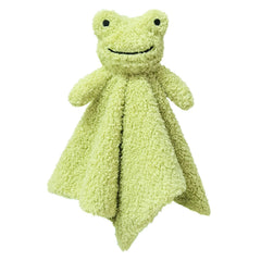 Doindute baby green frog lovey blanket with plush texture for soothing babies