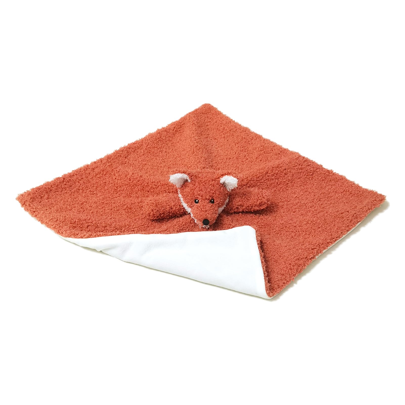 Doindute baby orange fox lovie being held for tiny-grip exploration