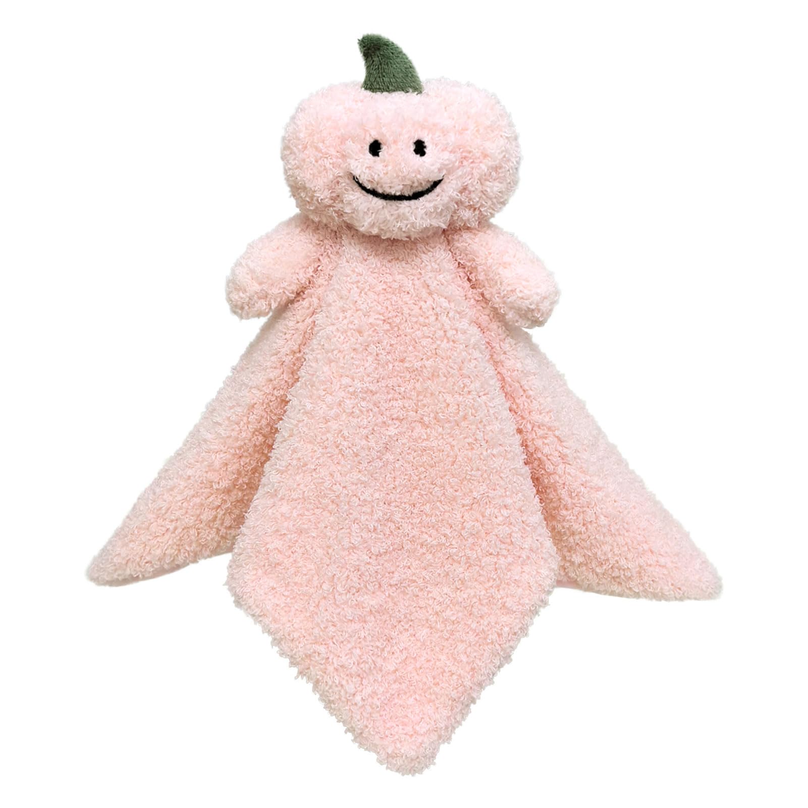 Doindute baby pink pumpkin lovey blanket with plush texture for comforting sleep and cuddling
