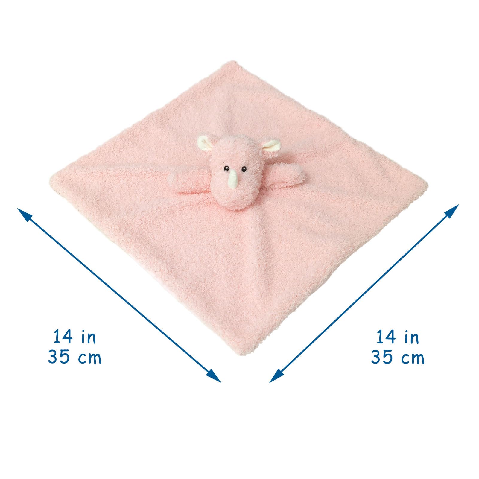 Doindute rhino lovey side-hold shot highlights easy grasp for tiny hands