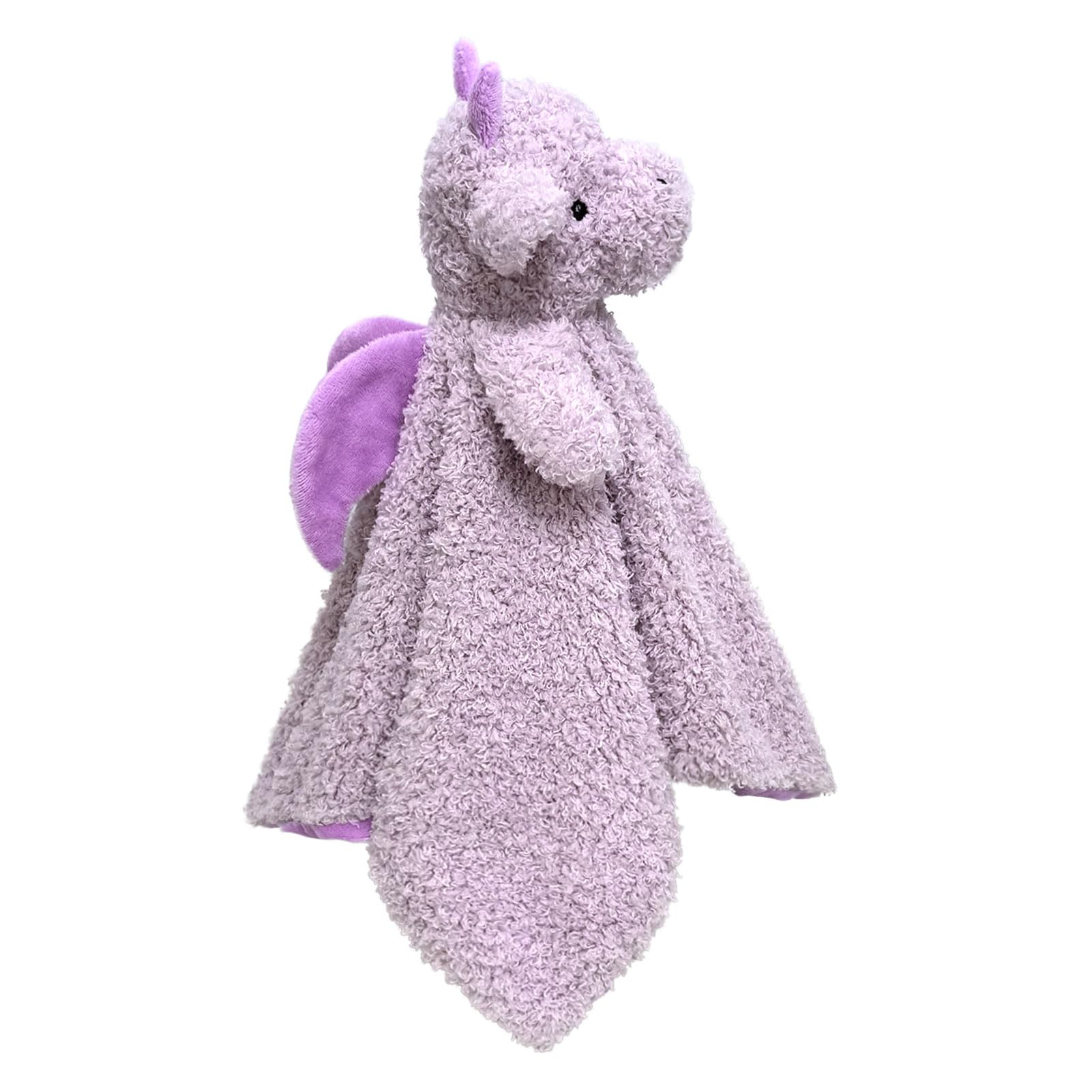 Doindute baby purple dragon lovie blanket embroidery detail highlights durable, kid-friendly design.