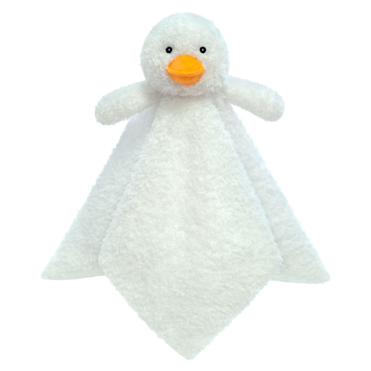 Doindute baby white duck lovey blanket provides newborn snuggles with a soft, cozy look.