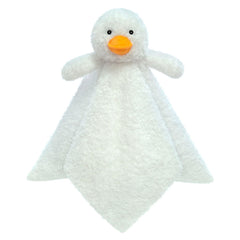 Doindute baby white duck lovey blanket provides newborn snuggles with a soft, cozy look.