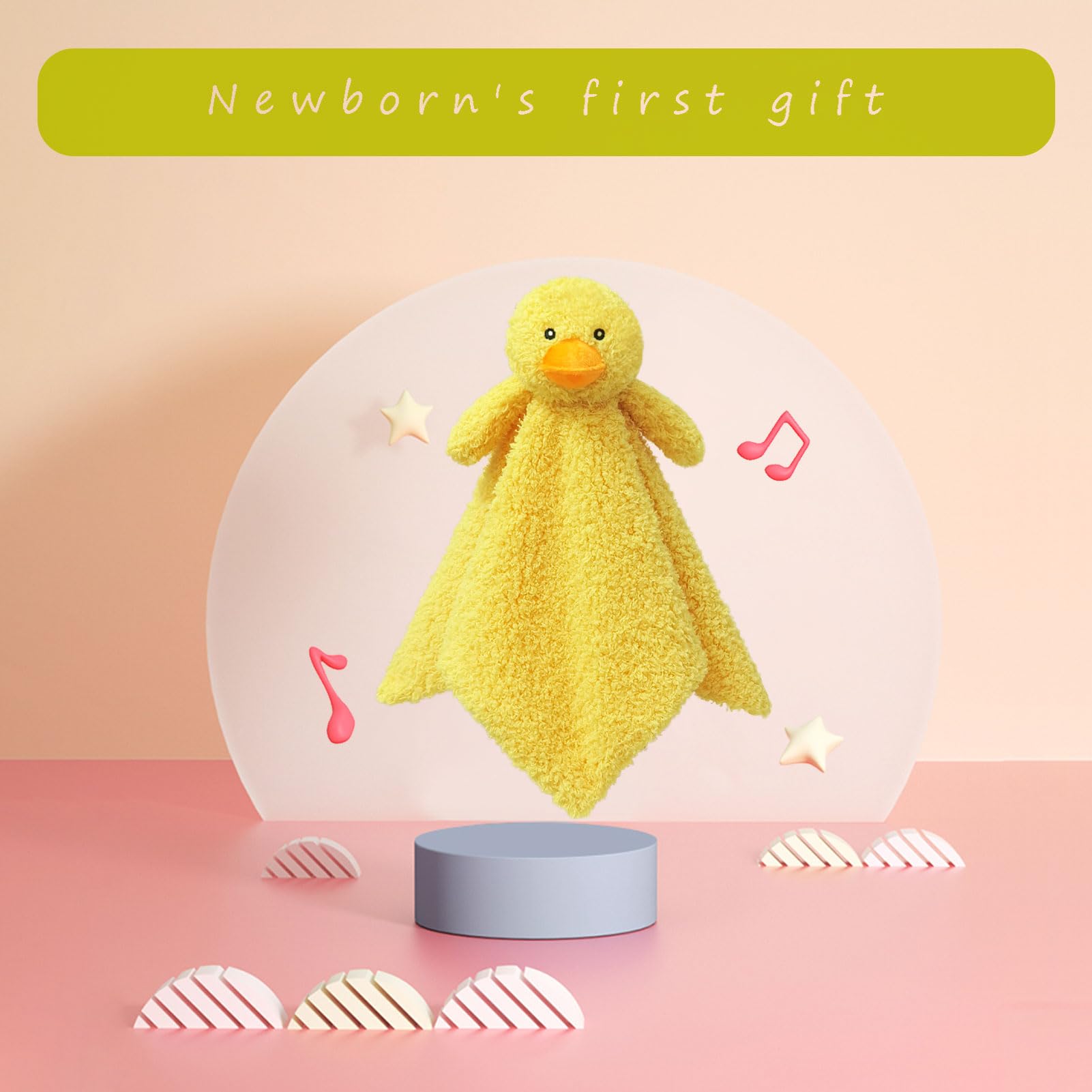 Doindute baby yellow duck lovie is easy to grasp for little hands.