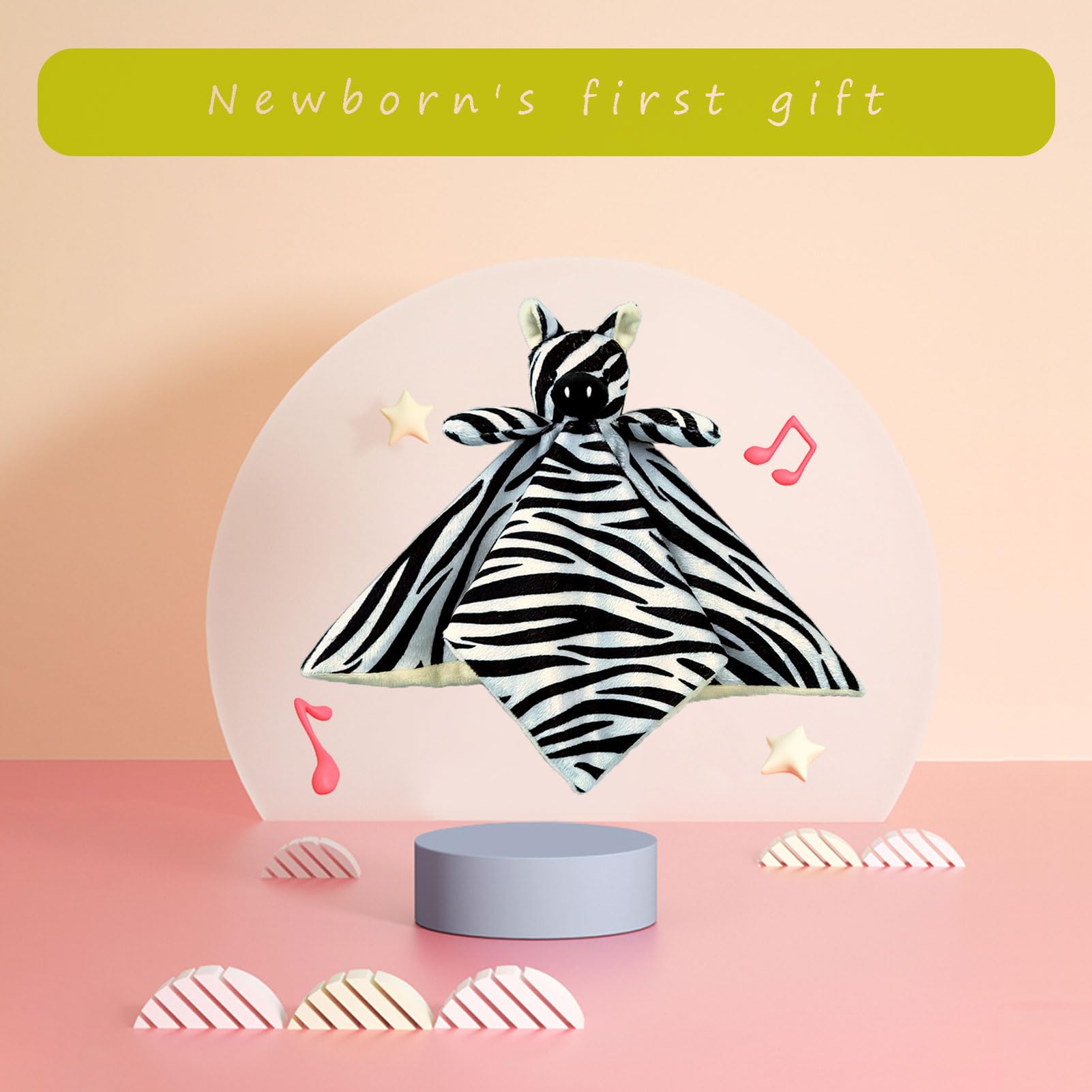 Doindute Zebra soft texture closeup emphasizes plush material perfect for tactile play