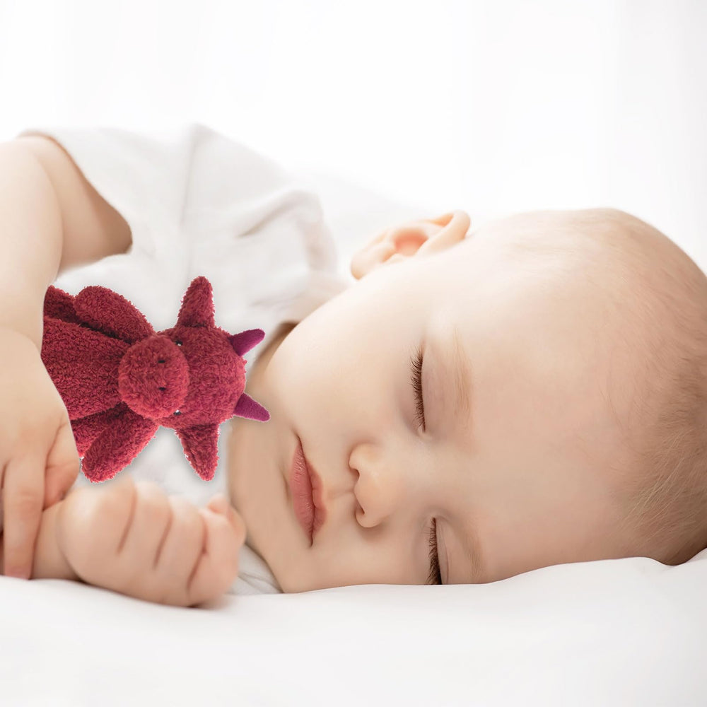 Doindute dragon lovey blanket bedtime routine image depicts soothing plush for sleep.