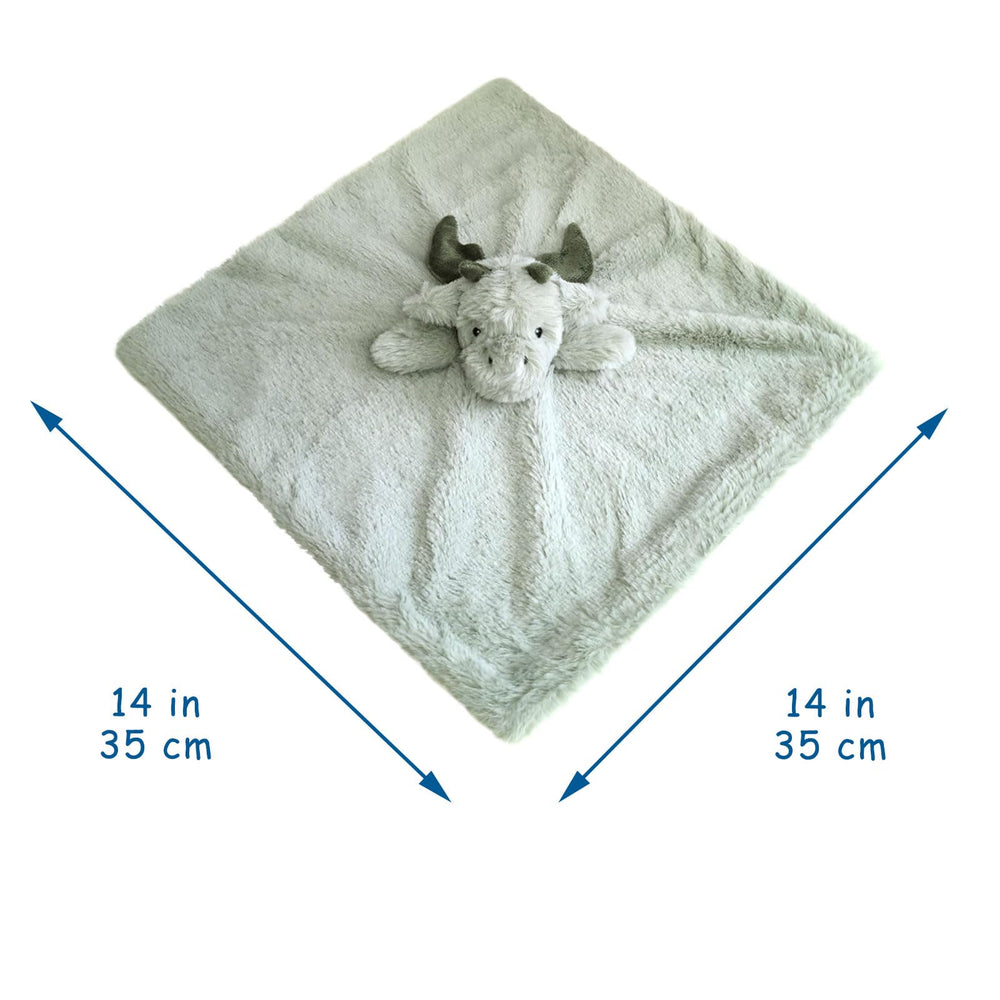 Doindute dragon security blanket embroidery close-up highlights safe, friendly facial features