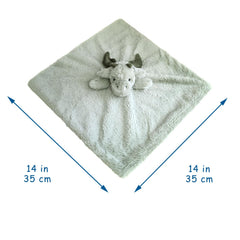 Doindute dragon security blanket embroidery close-up highlights safe, friendly facial features