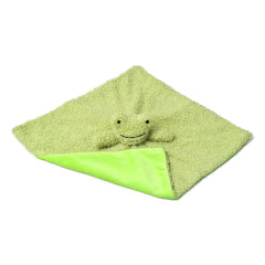 Doindute frog detail with embroidered eyes for safe, durable baby entertainment