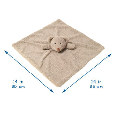 Doindute teddy blanket with embroidered eyes and nose for safe cuddling