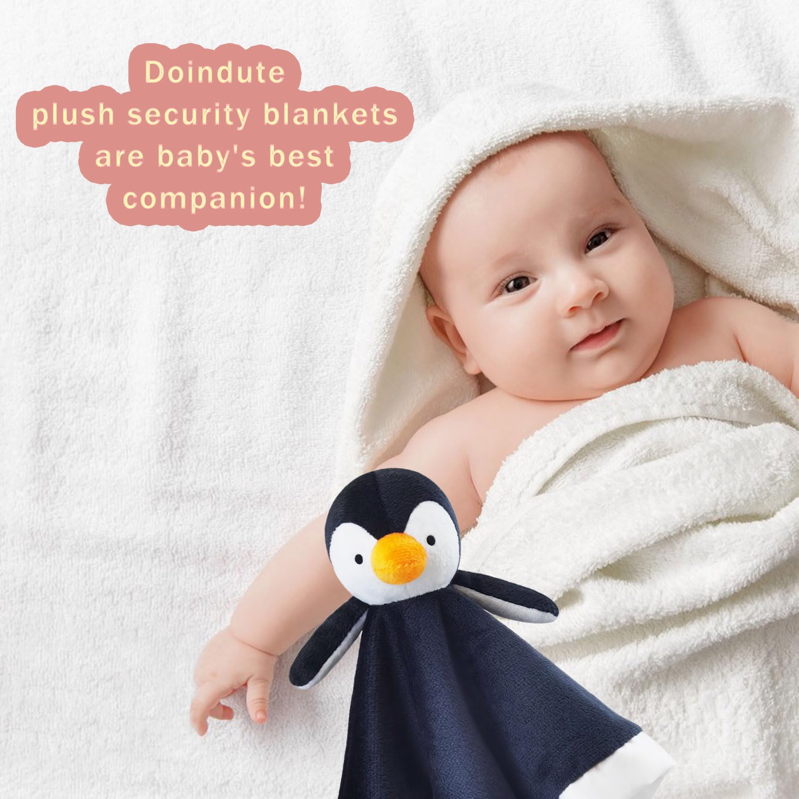 Doindute penguin lovie as nursery decor and comforting companion