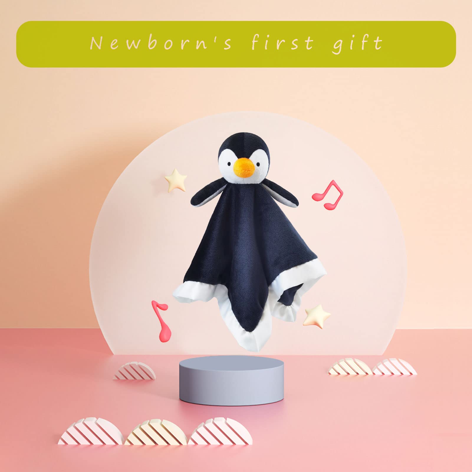 Doindute penguin lovie texture closeup showcases plush fabric for comforting cuddles