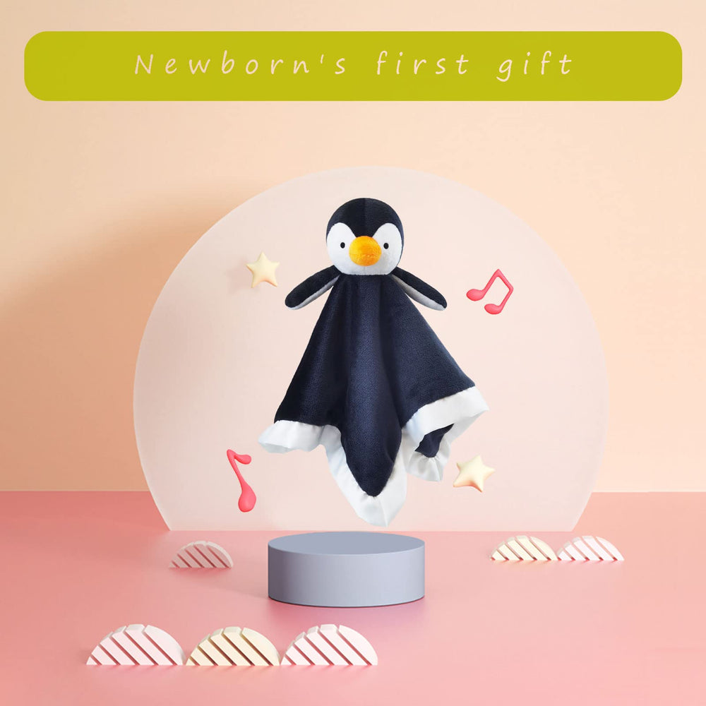 Doindute penguin lovie texture closeup showcases plush fabric for comforting cuddles
