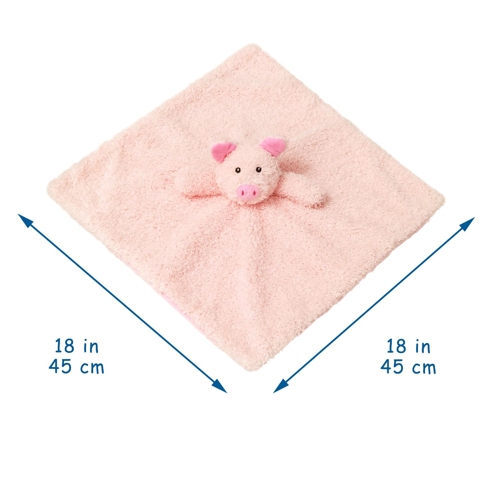 Doindute pink-pig-soft-teddy-closeup showcases embroidered features for baby-safe play.