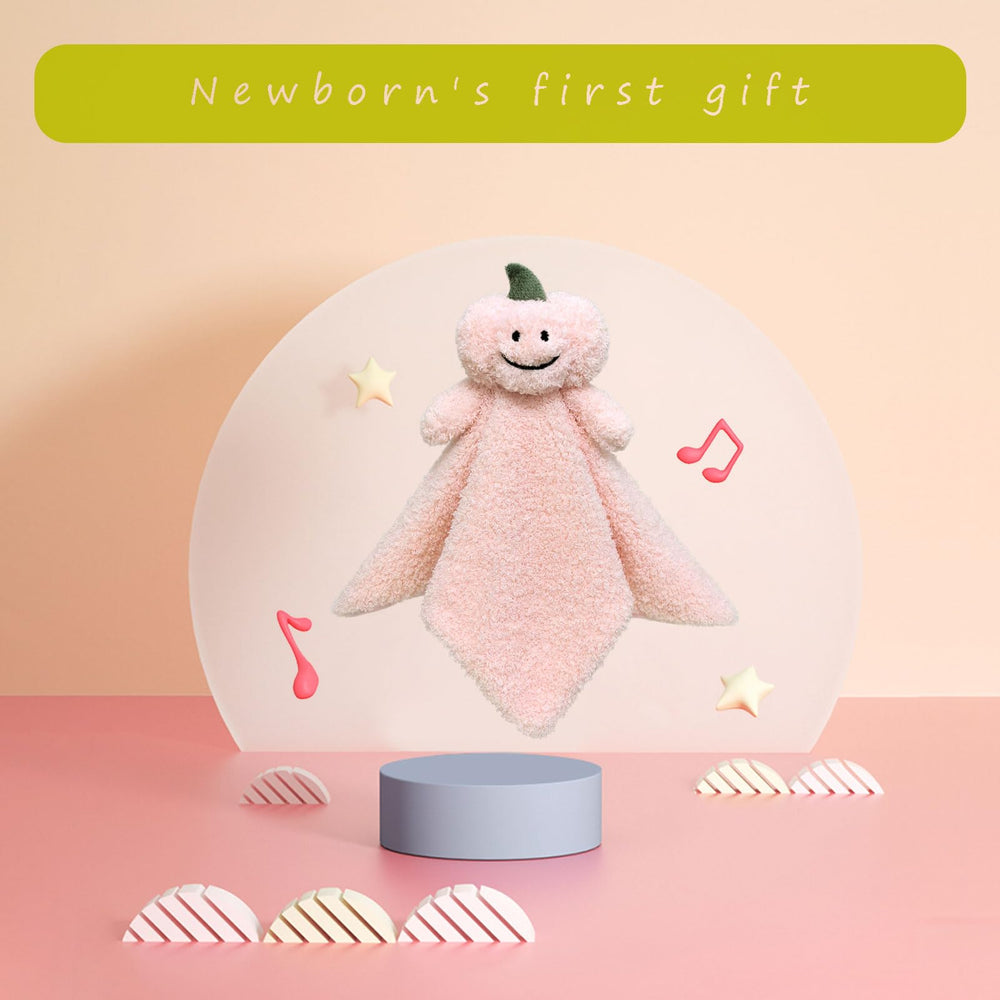 Doindute pink pumpkin security blanket makes a charming baby shower gift