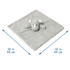 Doindute rhino plush with embroidered eyes boosts baby grip and visual engagement