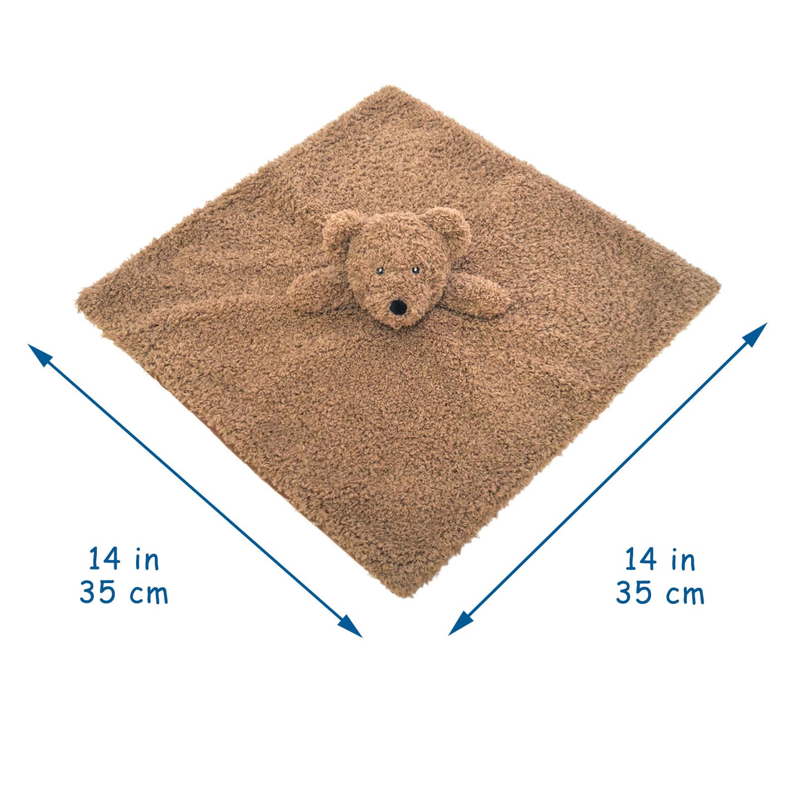 Doindute teddy-bear-lovie-blanket soft plush fabric highlighting cozy texture for cuddling